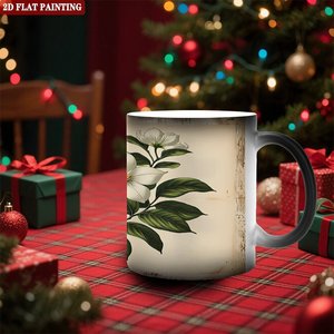 Custom Logo Blank Mug Frosted Black 11oz <b>Ceramic</b> Heat Sensitive <b>Cup</b> - Product Image 2