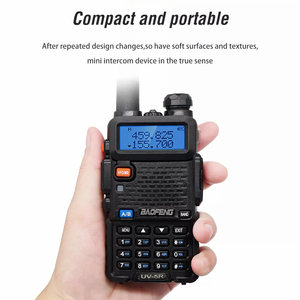 Radio Bidireccional Portátil UV-5R de 5W, VHF UHF de Doble Banda, Analógico, Walkie Talkie con Cargador, Antena, Resistente al Agua IP54 - Product Image 6