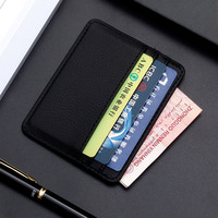 Portefeuille pour homme en cuir PU personnalisé avec pince à billets, logo gravé, porte-cartes de visite