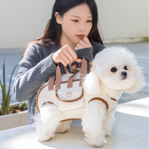 Pet Carriers Polyester Small <b>Dogs</b> Cats Luxury Fashion Warm Slings Backpacks Belt Closure Portable Crossbody Cartoon Shoulder - Product Image 1
