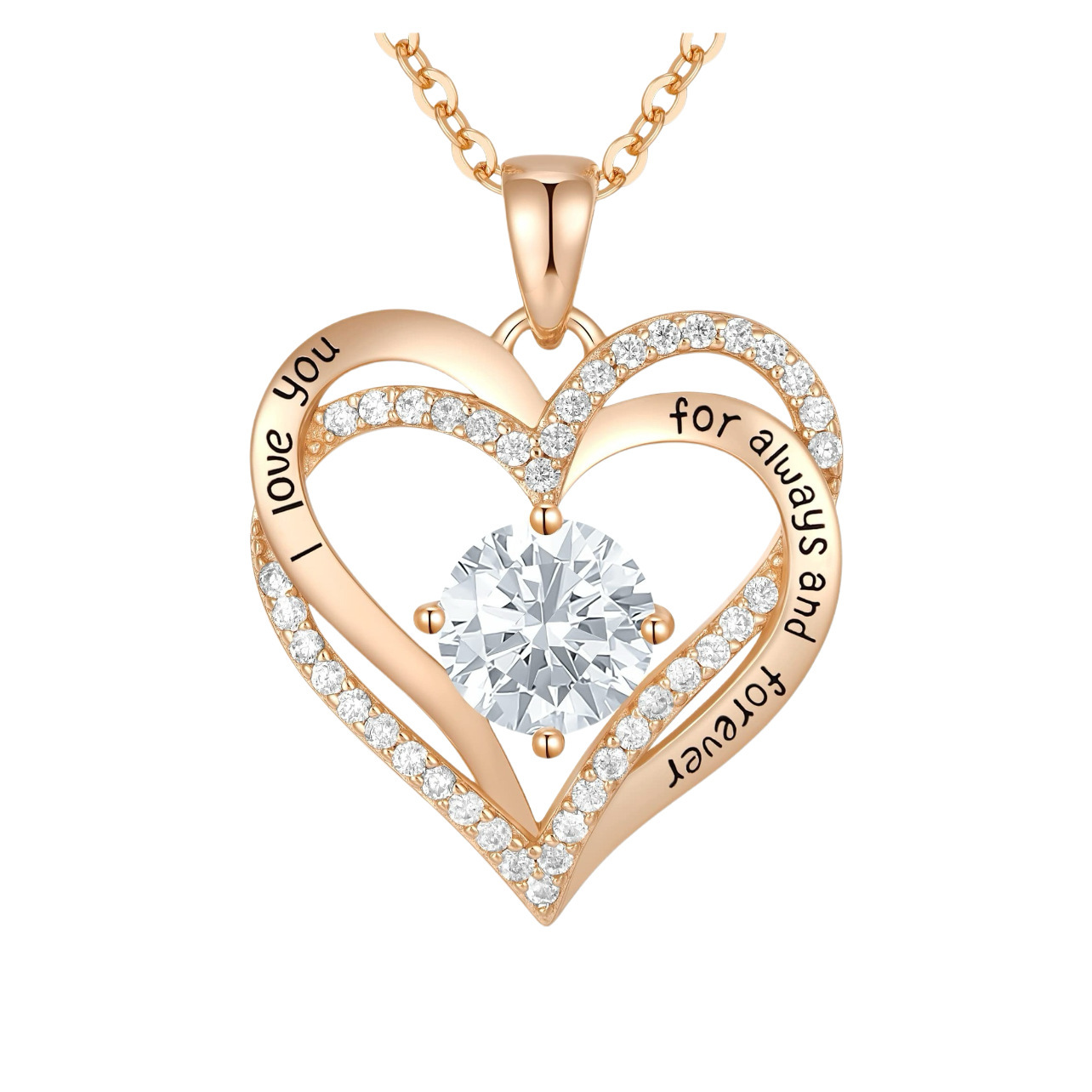 Rose gold and white diamond