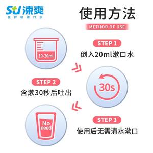 Bain de bouche protecteur rafraîchissant 300 ml avec nettoyage multi-effets, inhibition des bactéries, élimination des odeurs, haleine fraîche - Product Image 1