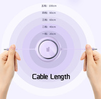 Kabel USB Fleksibel Tipis Tipe-C ke C 1M 100W Pengisian Cepat untuk Ponsel & Perangkat Android