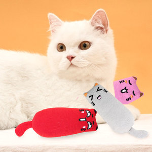 Juguete de hierba gatera respetuoso con el medio ambiente, almohada de pulgar de felpa de gato adorable, accesorio para mascotas gatito con características de dentición - Product Image 5