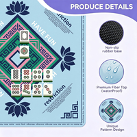 Tapis de mahjong pliable, écologique, antidérapant et insonorisant, de 31,5 pouces, pour 4 joueurs, rose, fourni par l'usine chinoise Royal Court Flower.