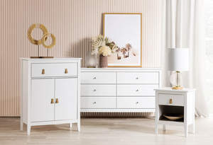 Buffet blanc en bois MDF/PB de vente chaude commode pour meuble de salon meubles arabes - Product Image 2