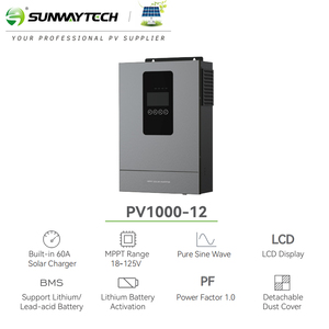 ระบบพลังงานแสงอาทิตย์แบบไฮบริดออฟกริด 5KW 1.2KW พร้อมแบตเตอรี่และชุดโซลาร์ครบชุดสำหรับบ้าน SW1200W-OFF จีน โซลาร์ เอ็นเนอร์จี - Product Image 5