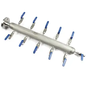 3/4 ''1'' dişi NPT BSP 4/6/8/10 çıkış gazı dağıtım manifoldları hava dağıtıcı başlıkları