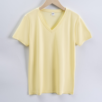 Kaos Wanita Musim Panas Terbaru, Model Longgar Dopa Mine Color Block Discharge Print Logo, Cepat Kering, Lengan Pendek, Motif Kartun Lucu, Atasan Kasual