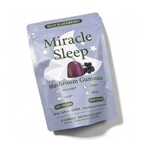 Gummies aux champignons Reishi avec GABA et Safran - Complément végétalien pour le sommeil avec Camomille et <span class=keywords><strong>Passiflore</strong></span>, Sans sucre, Vente en gros - Product Image 5