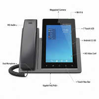 Téléphone IP vidéo Android 11 Grandstream GXV3470 7 pouces, 16 lignes, caméra 2MP, Wi-Fi 6, conférence 10 voies, PoE+ VoIP