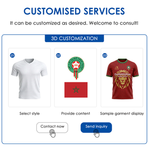 <span class=keywords><strong>Maillot</strong></span> de football respirant en polyester pour homme, version fan <span class=keywords><strong>Maroc</strong></span> Coupe du Monde 2026, personnalisable par sublimation, vente en gros OEM - Product Image 5