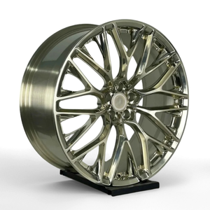 Jantes en alliage forgé 5x114.<span class=keywords><strong>3</strong></span> 17-23 pouces, design concave doré poli, jantes personnalisées pour voitures de tourisme - Product Image 1