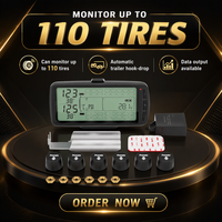 Système de surveillance de la pression des pneus (TPMS) pour camions avec capteurs externes, écran CANBUS pour 6 à 22 roues, réponse rapide pour camions lourds