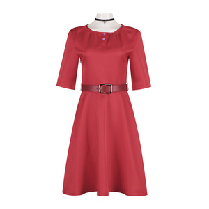 Robe de cosplay Wakatsuki Nico, costume rouge avec ceinture, tenue de scène - Product Image 1