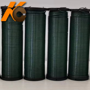 Nhà máy!!!!! Dây ràng buộc hoa giáng sinh với chốt gỗ-Dây làm vườn sơn mài màu xanh lá cây 0.65mm x38m Chiều dài - Product Image 4