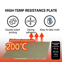 Plat Cetak 3D Bambu Lab A1 Mini Cool 184x184mm, Lembaran PEI Bertekstur, Lembaran Baja Pegas PEO PET Halus, Plat Dingin, Aksesoris 3D