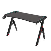 Nouveau bureau de jeu ergonomique moderne pour salon avec structure en acier et bois pour ordinateur portable gamer PC