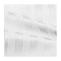 Drap de literie gaufré 100 Polyester à rayures blanches de qualité d'hôtel