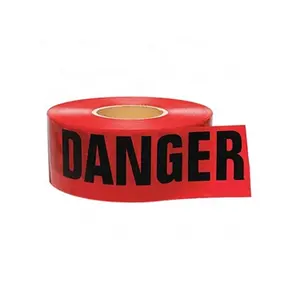 Plastic Non-Adhesive Danger Tape Waterproof Red Barricade Safety Warning Caution Tape Party Decorations