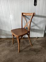 Chaises d'extérieur empilables, durables, modernes, en bois massif de noyer, à dossier en X, pour salle à manger, mariage, banquet