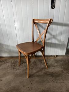 Impilabile durevole moderna fattoria pranzo banchetto <span class=keywords><strong>di</strong></span> nozze X retro noce in <span class=keywords><strong>legno</strong></span> massello Crossback sedie da esterno - Product Image 3