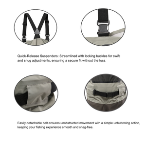 Thoáng khí Fly Fishing wader Non-Slip săn bắn không thấ<span class=keywords><strong>m</strong></span> nước waders stockingfoot x-Strap tốt nhất waders câu cá cho nam giới - Product Image 3