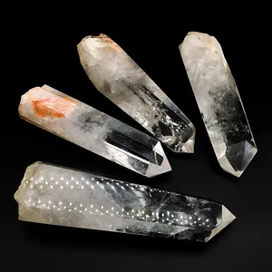 Wholesale Natural Rain Clear Quartz Points Polished High Quality Big Crystal Tower Heading Crystal Wands For Decoration And Sale