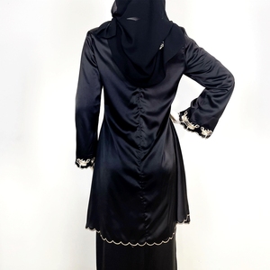 Ensemble de vêtements musulmans de luxe pour femmes musulmanes, baja Kurung, duchesse brodée, Satin malaisien, indonésie, Kurung karang, nouvelle collection 2023 - Product Image 5