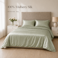 Nouvelle Arrivée Vente Chaude Prix Usine OEKO-TEX Véritable Housse de Couette en Soie de Mûrier Satinée de Luxe 19mm Ensemble de Literie