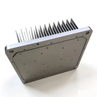Radiateur de refroidissement en aluminium avec plaque à bride intégrée sur mesure, usinage CNC, perçage, extrusion, dissipateur thermique pour amplificateur de puissance