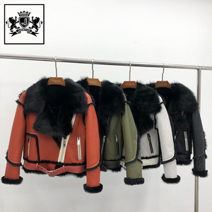 Janefur all'ingrosso pelle di pecora in pelle di moda invernale di lusso ampio cappotto con cintura di pecora tranciato <span class=keywords><strong>giacca</strong></span> di <span class=keywords><strong>pelliccia</strong></span> per ragazze - Product Image 6