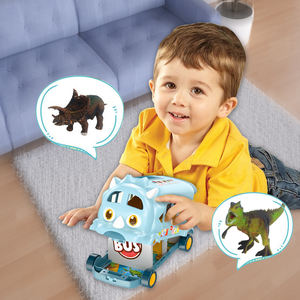 Voiture éducative en plastique de stockage de bus de dinosaure portatif déformable de dessin animé pour des garçons enfants apprenant le jouet de parc animalier - Product Image 3