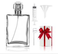 Flacon pulvérisateur de parfum en verre rechargeable de 100 ml (3,4 oz) vide