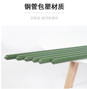 Piquet de jardin en acier revêtu, anti-rouille, avec enveloppe plastique, pour plantes grimpantes (concombres, vigne), support métallique pour treillis - Product Image 6