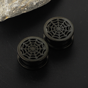 Mix Größe Flesh Tunnel Und Ohr Stecker Chirurgische Stahl Spinne Web Ohrring Bahre <span class=keywords><strong>Gauge</strong></span> Lappen Expander Piercing Schmuck 50pcs - Product Image 6