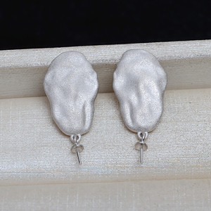 Pendientes de Plata S925 con Diseño Barroco para Mujer, Accesorios para el Cabello con Perla DIY, Perla Deformada, Joyería de Plata 3932 - Product Image 2