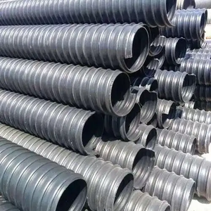 <span class=keywords><strong>Tuyau</strong></span> corrugué spiralé renforcé par ceinture en acier HDPE SN8-20 DN300-3000 PE100 pour le drainage des eaux de pluie - Product Image 4