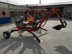 Nhỏ 9HP Động Cơ Xăng Towable Backhoe Wheel Loader Nhỏ Backhoe Trailed Máy Xúc Di Động Digger - Product Image 6