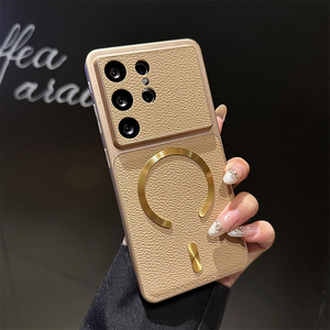 Opciones Multicolor, Estilo Moderno de Alta Gama, Funda Magnética con Textura de Piel de Lichi, Protección Total Contra Caídas, Compatible con <span class=keywords><strong>Modelos</strong></span> <span class=keywords><strong>Samsung</strong></span> - Product Image 2