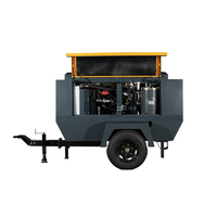 GLGW 400cfm 8bar cummins 4BT 93kw diesel Compresseur d'air mobile avec marteau perforateur pour la démolition minière et la coupe de casse