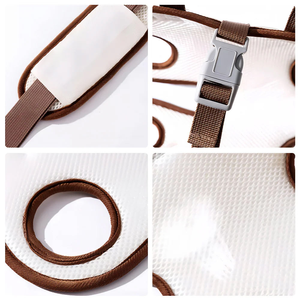 Sac à dos de transport pour petit chien de luxe, harnais de levage, bandoulière, poignée, laisse, boîte de transport pour animaux de compagnie écologique, marche en plein air, fournitures pour chats - Product Image 4