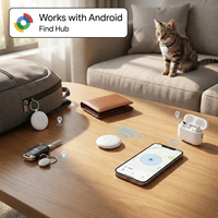 Mini Localizador Inteligente para el Hogar, Compatible con Android, Etiqueta Antipérdida de Plástico para Llaves, Equipaje, Mascotas, Resistente al Agua IP67
