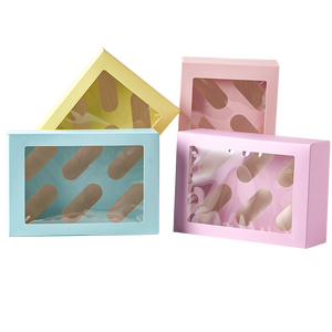 Boîtes à cupcakes personnalisées en gros, gaufrées, laminées mat, avec fenêtre transparente, 12 cavités, emballage alimentaire sûr - Product Image 6