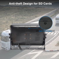 Kit de caméra de véhicule PJAUTO Heavy Duty 10,1 pouces AHD IPS avec écran tactile, système de surveillance DVR 4 canaux avec enregistrement pour camions, bus et flottes