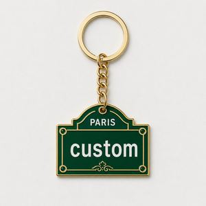 Porte-clés personnalisés en gros de haute qualité avec symboles de Paris, chaînes décoratives de voyage en France, promotion, souvenir, anneau porte-clés - Product Image 3