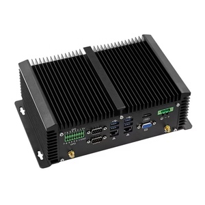 Komputer ITX industri tanpa kipas terbaru 4 * LAN 12 * COM desain ringkas kasar kartu SIM 4G <span class=keywords><strong>IoT</strong></span> Linux Windows I5 4K 64GB RAM - Product Image 5