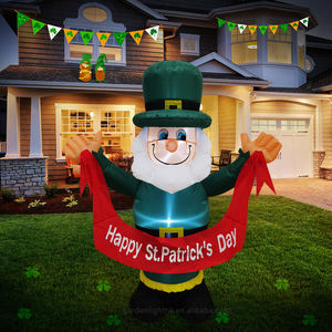 Decoración Inflable Impermeable LED de 4 Pies con Diseño de Duende Feliz para el Día de San Patricio, para Jardín, Césped y Fiestas - Product Image 4