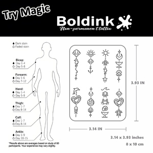 Tatuajes Temporales <span class=keywords><strong>de</strong></span> Tinta Jagua, Diseño <span class=keywords><strong>de</strong></span> Tótem Marino Realista, Resistentes al Agua, Larga Duración (2 Semanas), Personalizados por Boldink - Product Image 4