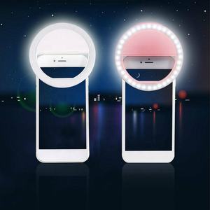 <span class=keywords><strong>Anneau</strong></span> lumineux LED rose pour Selfie, lumière de remplissage Mobile, Charge USB, téléphone, flashs, lentille, lampes lumineuses - Product Image 4
